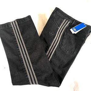 Adidas Adicolor Denim 3-Stripes Track Pants True Black Size 27/32